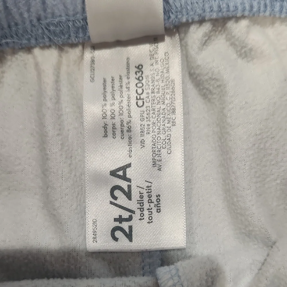 Carter's Cozy White and Blue Poodle Design Pajama Set